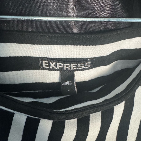 Express Asymmetrical Black and White Pencil Skirt - Picture 2 of 3